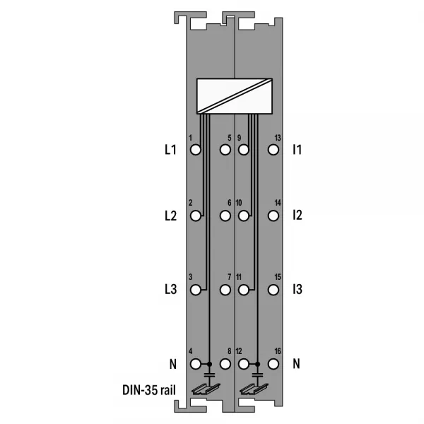 Borne de mesure de puissance 3 phases 690 V AC - Zelisko XTR750-495/040-010
