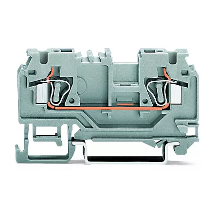 Borne de passage 2 conducteurs orange avec continuit� de blindage880-962/999-940