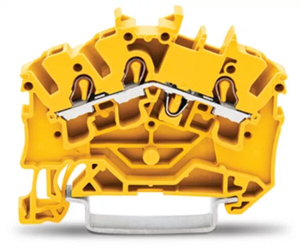 BORNE DE PASSAGE POUR 3 CONDUCTEURS 2,5MM�, JAUNE