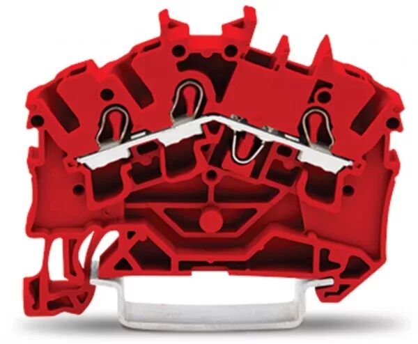 BORNE DE PASSAGE POUR 3 CONDUCTEURS 2,5MM�, ROUGE