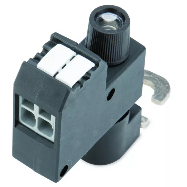 Borne de pr�l�vement de potentiel pour barre collectrice avec fusible855-8006
