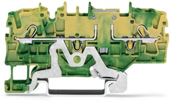 BORNE DE PROTECTION POUR 2 CONDUCTEU 2,5MM�, VERT-JAUNE