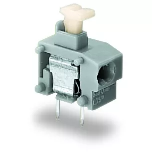 Borne mod. pour circ. imp. pour 2 cond. Bouton-poussoir 0.75mm�, gris (235-551/331-000)