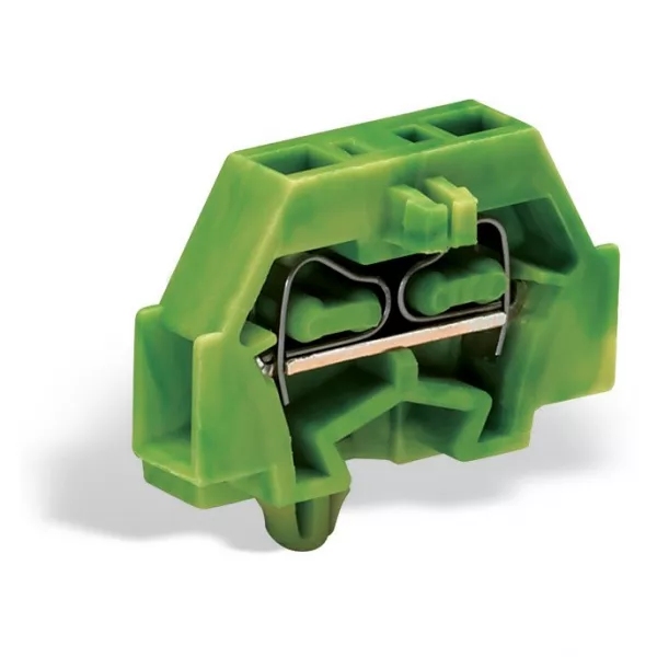Borne modulaire 2C / 1,5 mm� / Vert-Jaune / Pied de fixation (260-317)