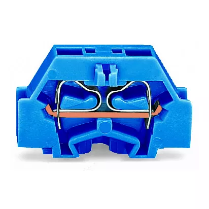 Borne modulaire 2C / 2,5 mm� / Bleu / Bride de fixation (261-304)