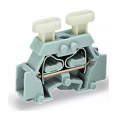 Borne modulaire 2C / 2,5 mm� / Gris / Bride de fixation / Poussoirs sur 2 cot�s (261-411/341-000)