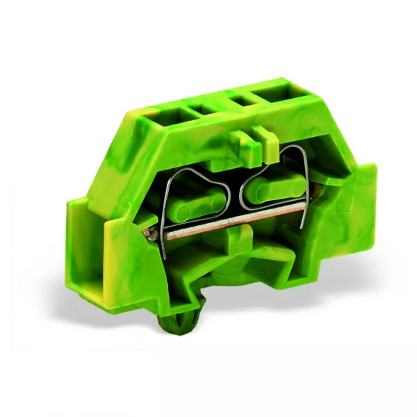 Borne modulaire 2C / 2,5 mm� / Vert-Jaune / Pied de fixation (261-317)