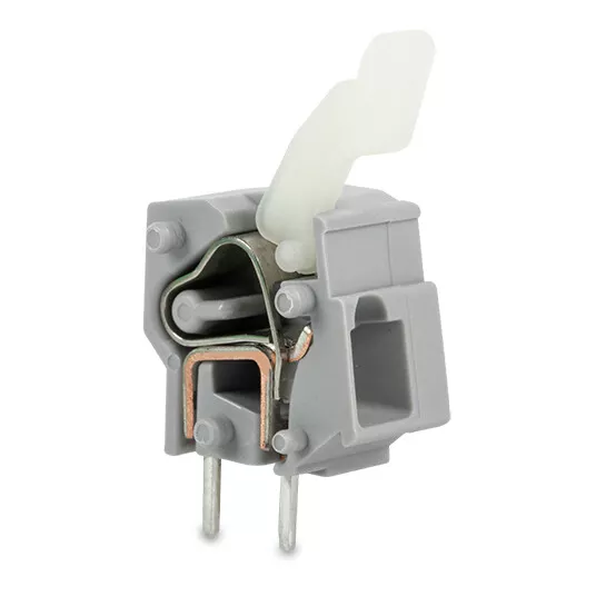 Borne modulaire pour CI  poussoir manuel 2,5mm� pas 7.5/7.62mm 1 p�le, gris (257-501/333-000)