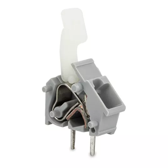Borne modulaire pour circuits imprim�s poussoir manuel 2,5mm� pas 5/5.08mm 1 p�l (256-746/333-000)