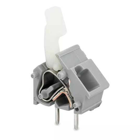 Borne modulaire pour circuits imprim�s poussoir manuel 2,5mm� pas 7.5/7.62mm 1 p (256-501/333-000)