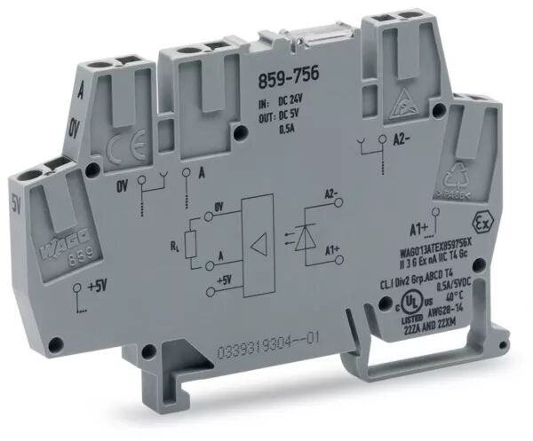 BORNE OPTOCOUPLEUR MINIATURE, 24 VDC / 5 VDC 0.5 A 10 KHZ