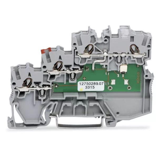 Borne pour capteurs NPN, 3 conducteurs - LED - PE isol� Rail (2000-5310/1101-951)