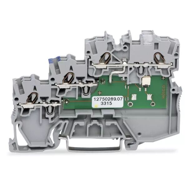 Borne pour capteurs PNP, 3 conducteurs - LED - PE isol� Rail (2000-5310/1102-950)