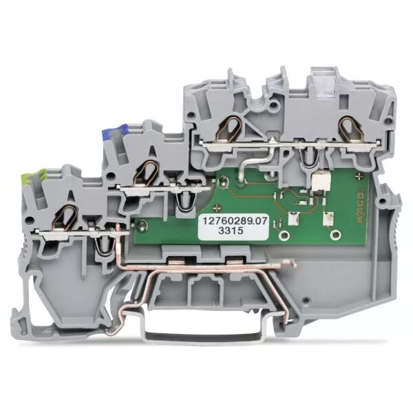 Borne pour capteurs PNP, 3 conducteurs - LED - PE racc Rail (2000-5317/1102-950)