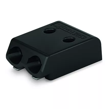 Borne pour CI  CMS 0.5mm� pas 3mm 2 p�les, noir (2059-322/998-403)
