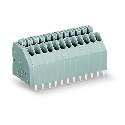 Borne pour CI  Poussoir 0.5mm� pas 2,5mm 2 p�les, gris (250-302)