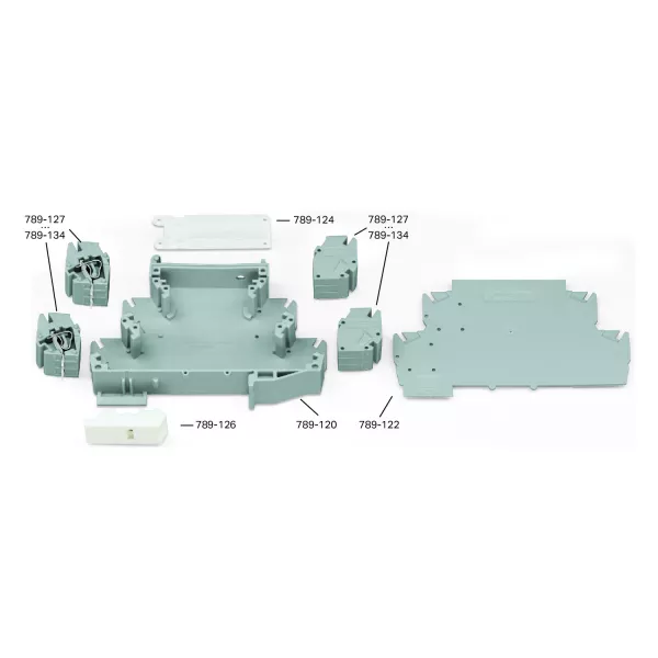 Borne pour circuits imprim�s 2,5mm� pas 5mm 1 p�le, gris789-131