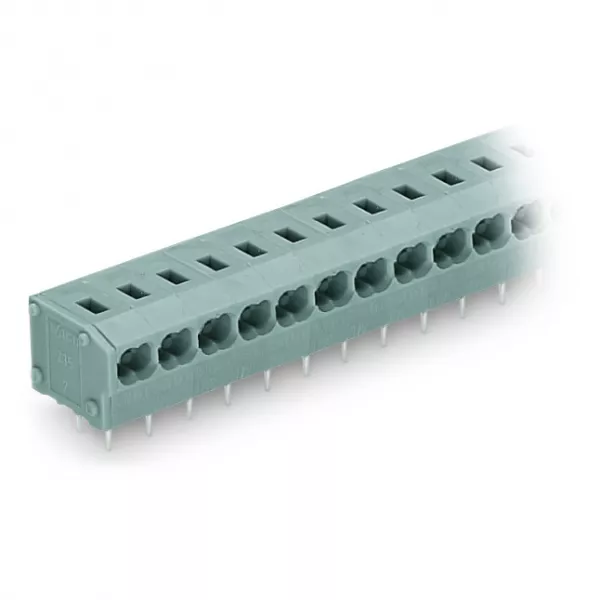 Borne pour circuits imprim�s 2 cond. 0.75mm� pas 5/5.08mm 2 p�les, gris (235-452)