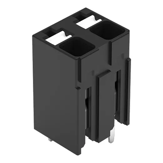 Borne pour circuits imprim�s THR Bouton-poussoir 1,5mm� pas 5mm 2 p�les, noir (2086-3122)