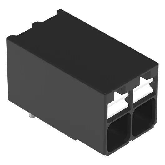 Borne pour circuits imprim�s THR Bouton-poussoir 1,5mm� pas3.5mm 2 p�les, noir (2086-1222/300-000)
