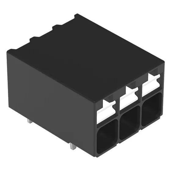 Borne pour circuits imprim�s THR Bouton-poussoir 1,5mm� pas3.5mm 3 p�les, noir (2086-1203)
