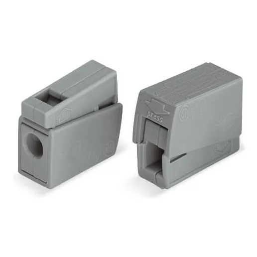Borne pour luminaires 2,5 mm� / 1 rigide - 1 souple / 105�C / Gris (224-101)