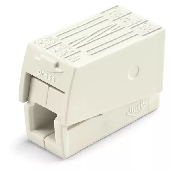 Borne pour luminaires 2,5 mm� / 2 rigides - 1 souple / 105�C / Blanc (224-112)