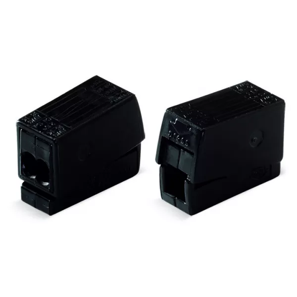 Borne pour luminaires 2,5 mm� / 2 rigides - 1 souple / 120�C / Noir (224-114)
