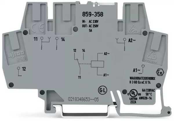 BORNE RELAIS 230 VAC 1U