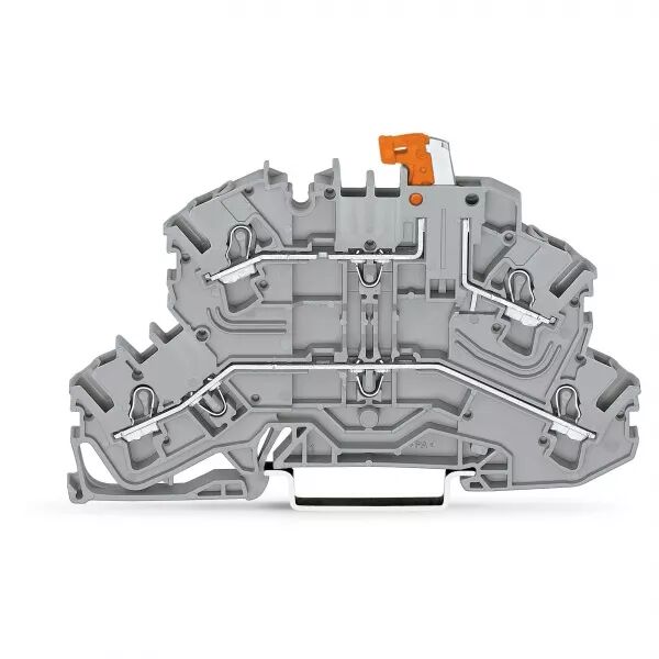 Borne sectionnable � 2 �tages avec sectionneur pivotant, gris (2002-2671)