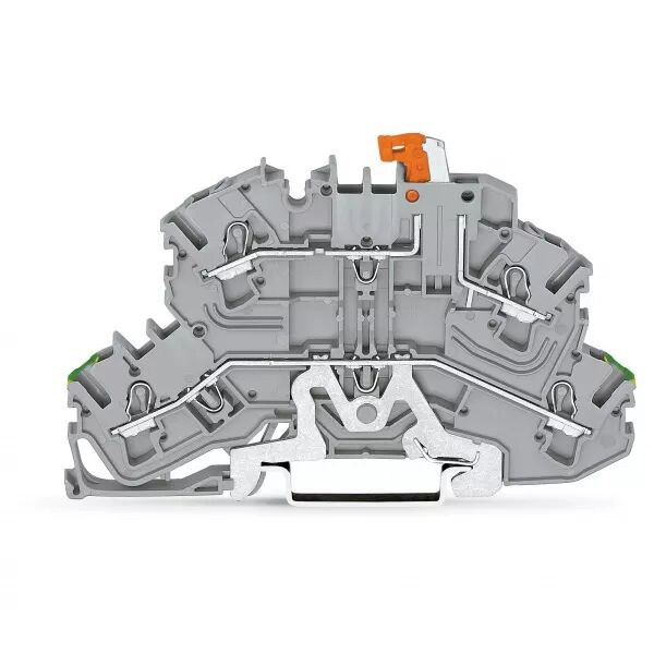 Borne sectionnable � 2 �tages avec sectionneur pivotant, gris (2002-2678)