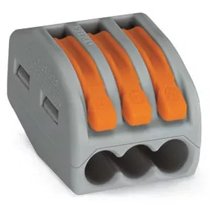 Borne WAGO 222 3x4mm� � leviers souple & rigide (222-413)