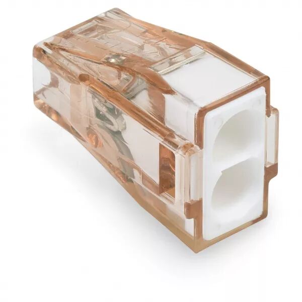Bornes rigide 2 cond. 4mm� transp. blanc773-602