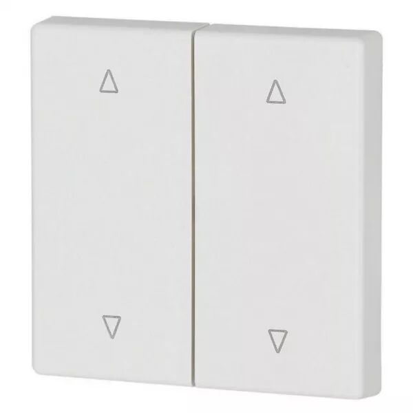 Bouton � bascule, double, blanc, fl�ches (147617)