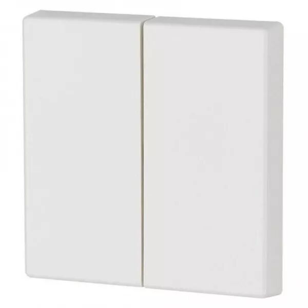 Bouton � bascule, double, blanc brillant (172986)