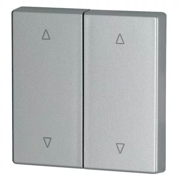 Bouton � bascule, double, couleur argent, fl�ches (147619)