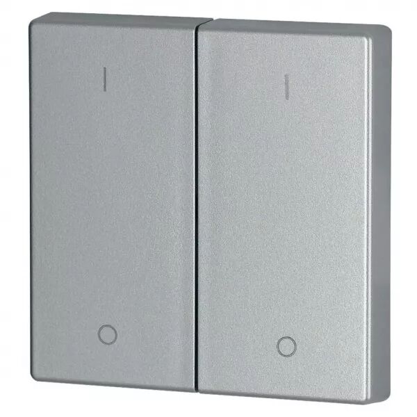 Bouton � bascule, double, I/0, anthracite brillant (173001)