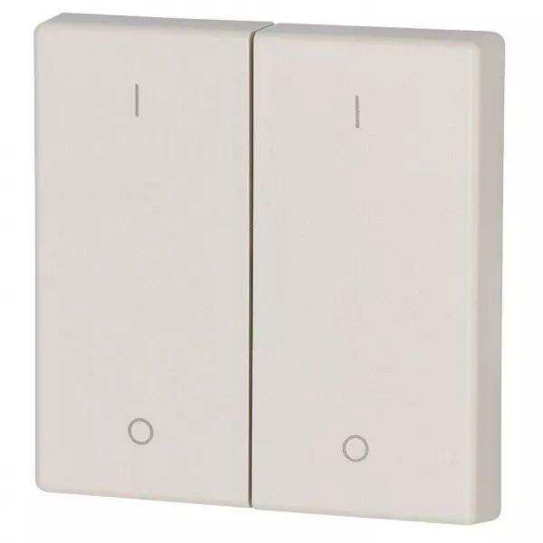 Bouton � bascule, double, I/0, cr�me (147594)