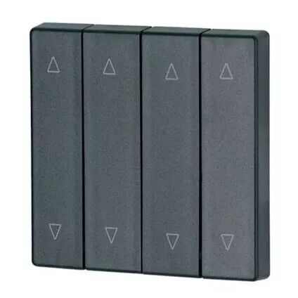 Bouton � bascule, quadruple, anthracite, fl�ches (147624)