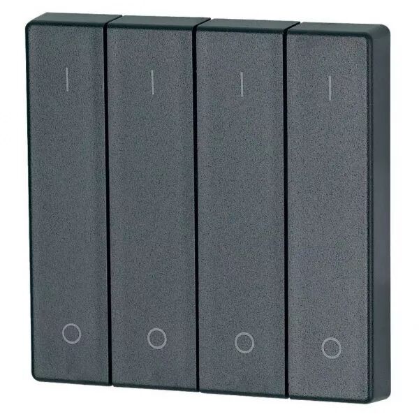Bouton � bascule, quadruple, I/0, anthracite (147600)