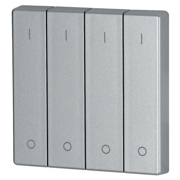 Bouton � bascule, quadruple, I/0, anthracite brillant (173002)