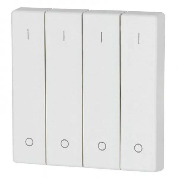 Bouton � bascule, quadruple, I/0, blanc (147597)