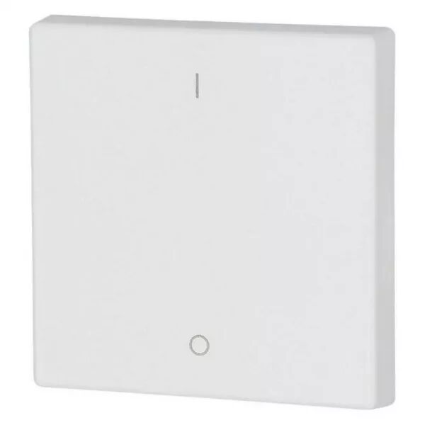 Bouton � bascule, simple, I/0, blanc (147589)