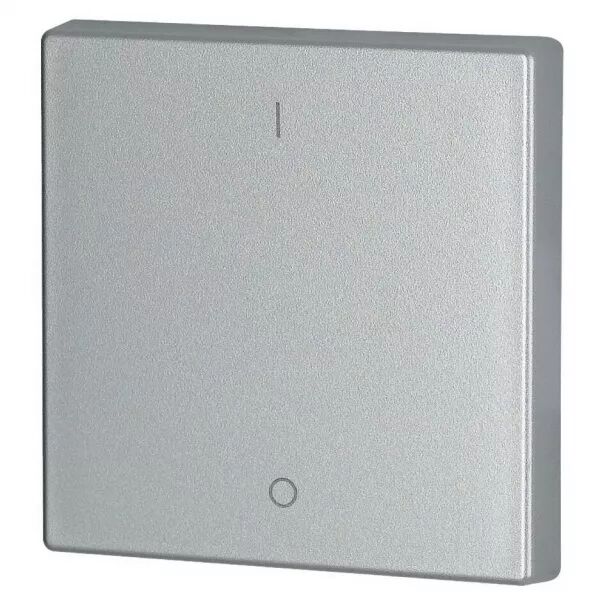 Bouton � bascule, simple, I/0, couleur argent (147591)