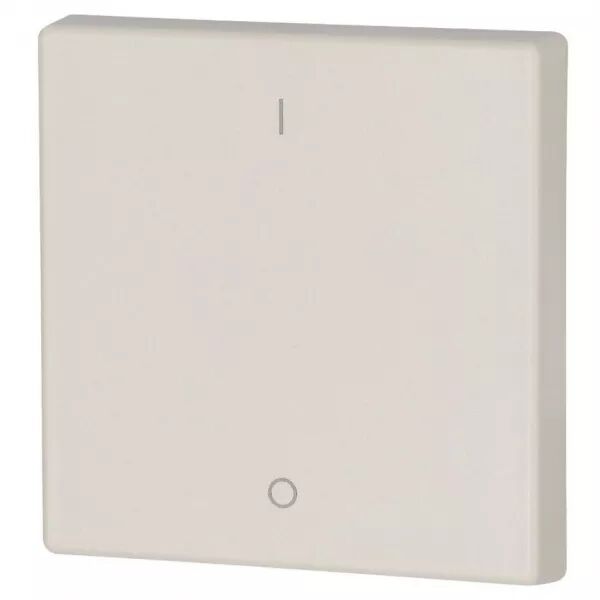 Bouton � bascule, simple, I/0, couleur argent brillant (172997)