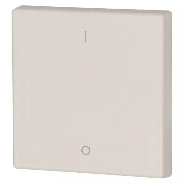 Bouton � bascule, simple, I/0, cr�me (147590)