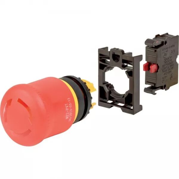 BOUTON ARR�T D\'URGENCE, D=38 MM, D�VERROUILLAGE PAR ROTATION, APPAREIL COMPLET