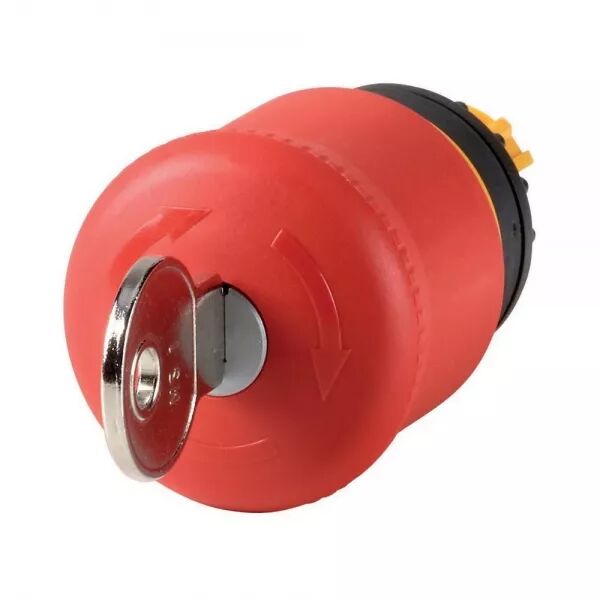 BOUTON D\'ARR�T D\'URGENCE, D=38MM, D�VERROUILL� PAR CL�, SERRURE MS