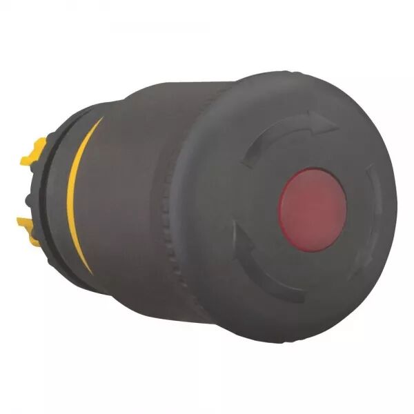 BOUTON D\'ARR�T D\'URGENCE COUP DE POING, LUMINEUX, INITIALE PAR ROTATION