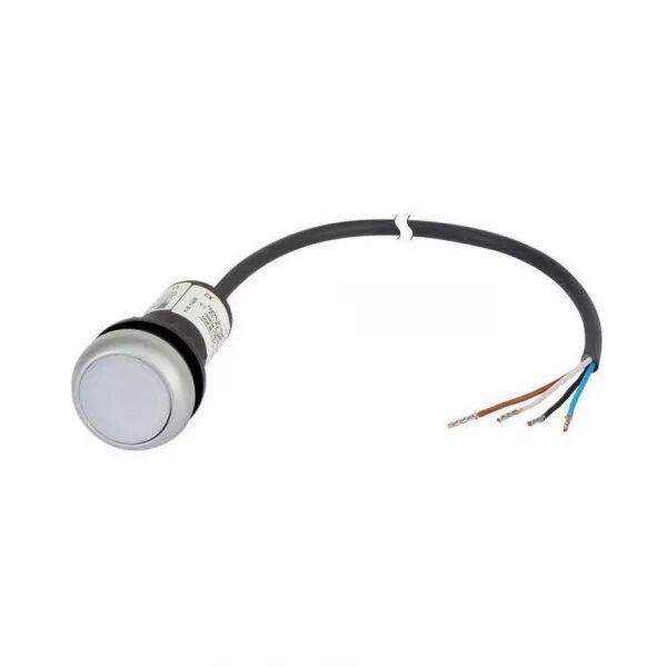 BOUTON-POUS.,24V,1F,BLANC,3,5M,OUV.